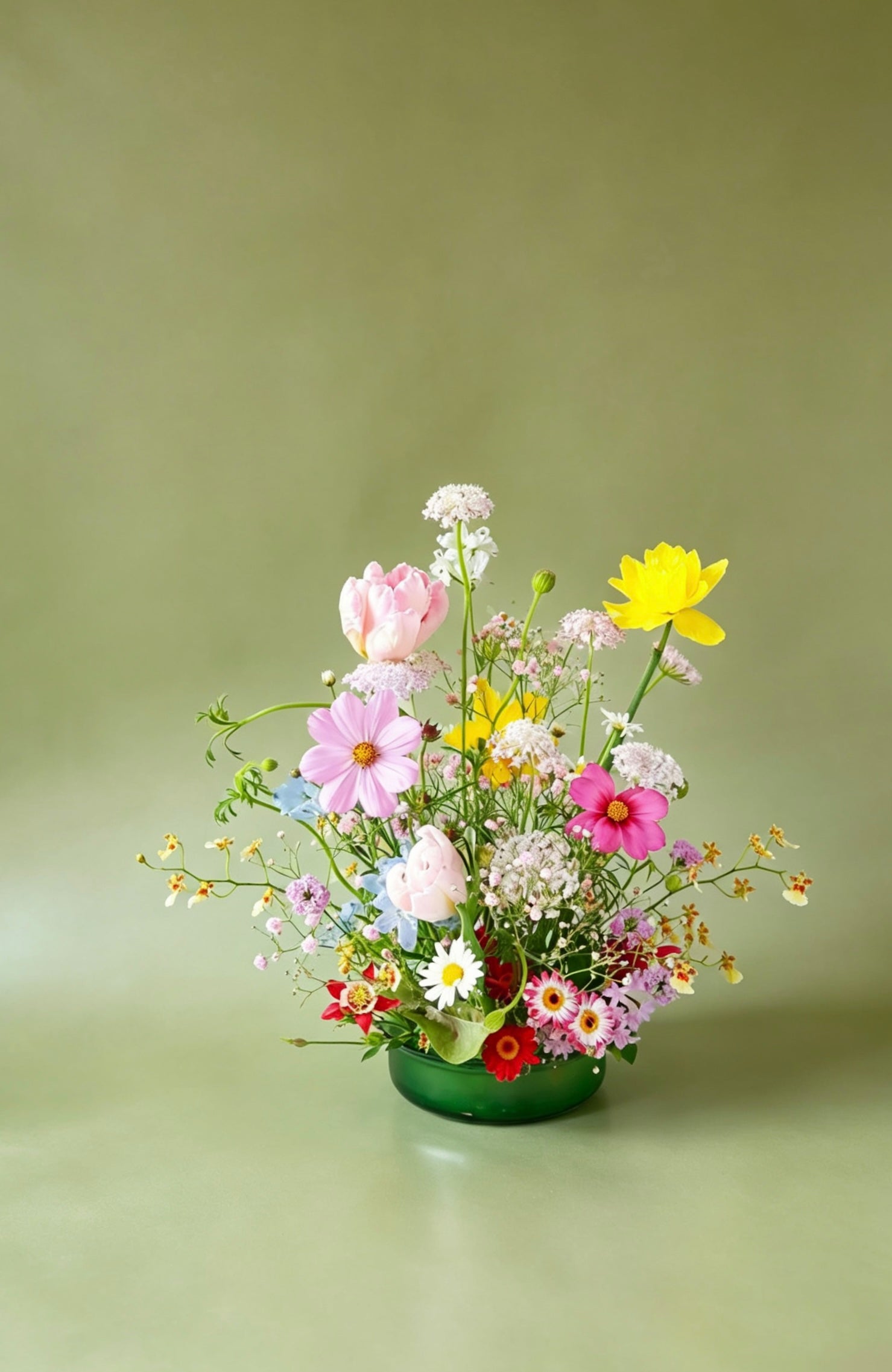 Bloom Series | Ceramic Kensan Arrangement | 陶器淺盤配劍山